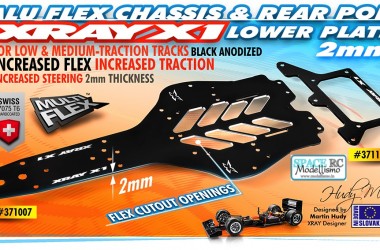 X1 2.0mm aluminium flex chassis | XRAY